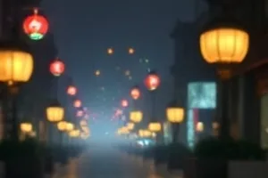 《旧屋的灯》封面，老屋窗口透出的暖黄灯光